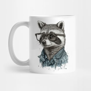 A raccoon with glasses Mug